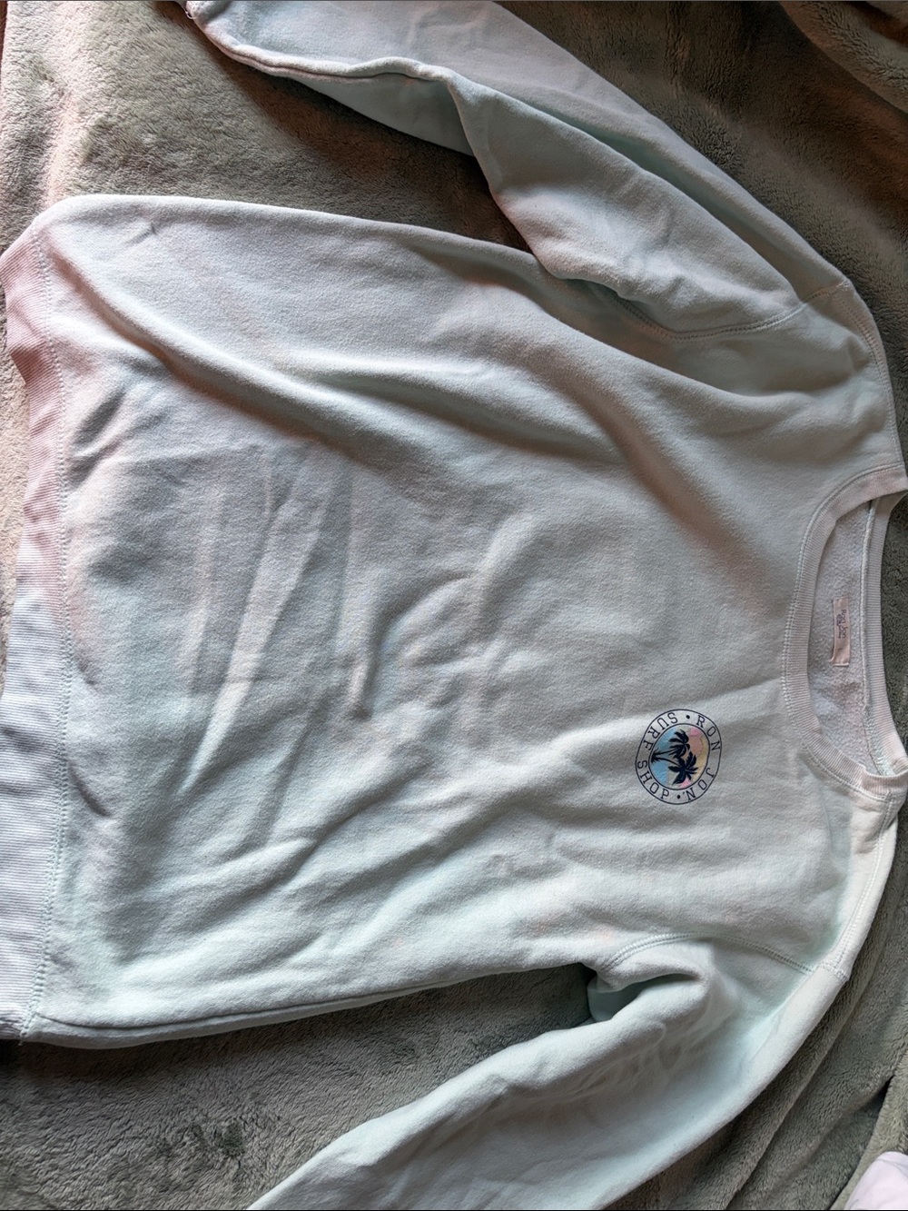 Ron Jon Light Pink Crewneck Sweater with Small Logo